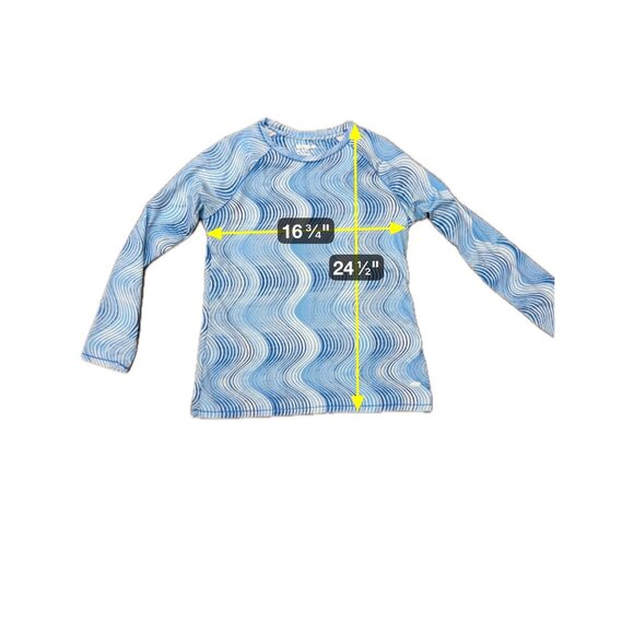 Reel Legends Womens Keep-It-Cool Long Sleeve Shirt M Blue Wave Print - Picture 6 of 8